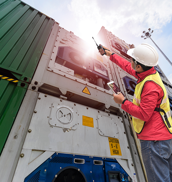 Depot facility for container maintenance