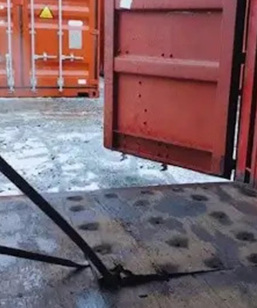 Container flooring replacement and door gear repairs